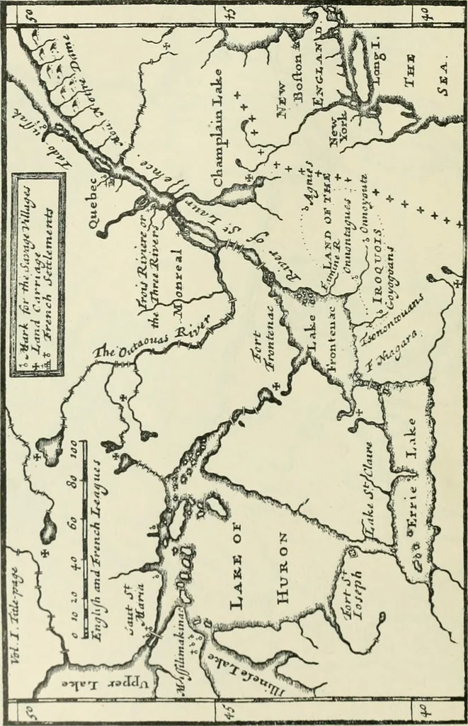 An illustration from Narrative and critical history of America, 1884, leaf 307