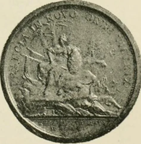 An illustration from Narrative and critical history of America, 1884, leaf 412