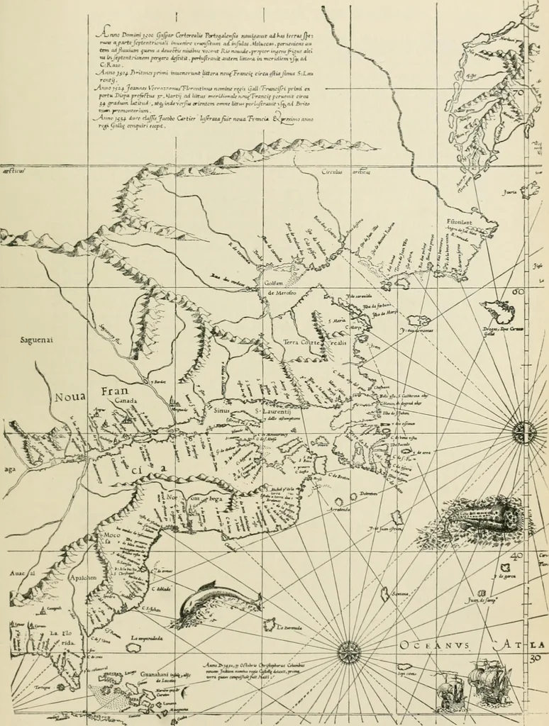 An illustration from Narrative and critical history of America, 1884, leaf 424
