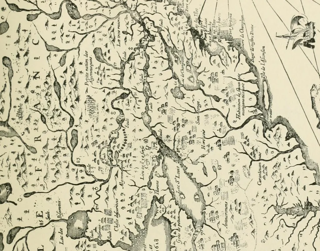 An illustration from Narrative and critical history of America, 1884, leaf 438