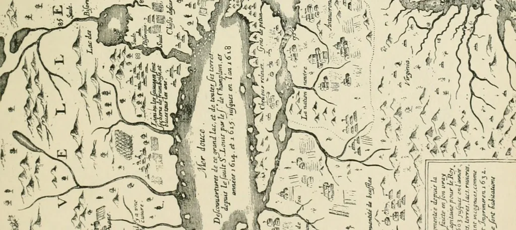 An illustration from Narrative and critical history of America, 1884, leaf 438