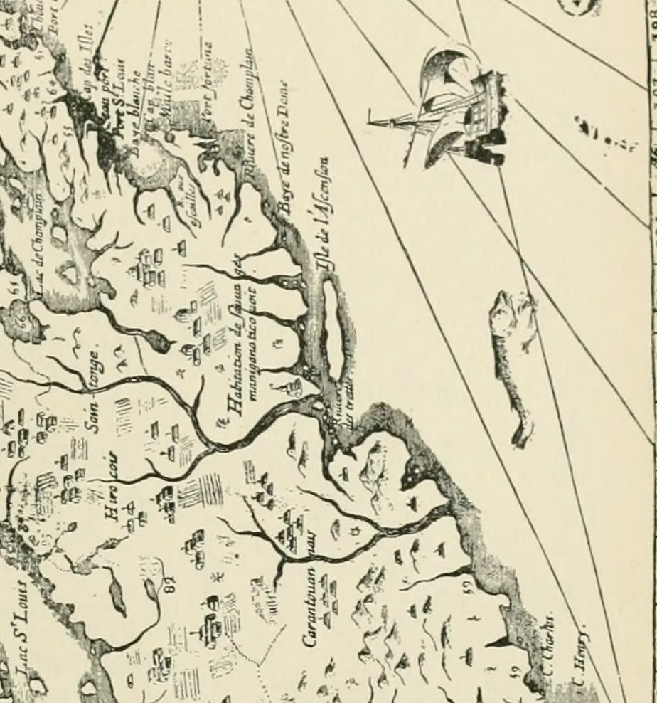 An illustration from Narrative and critical history of America, 1884, leaf 438