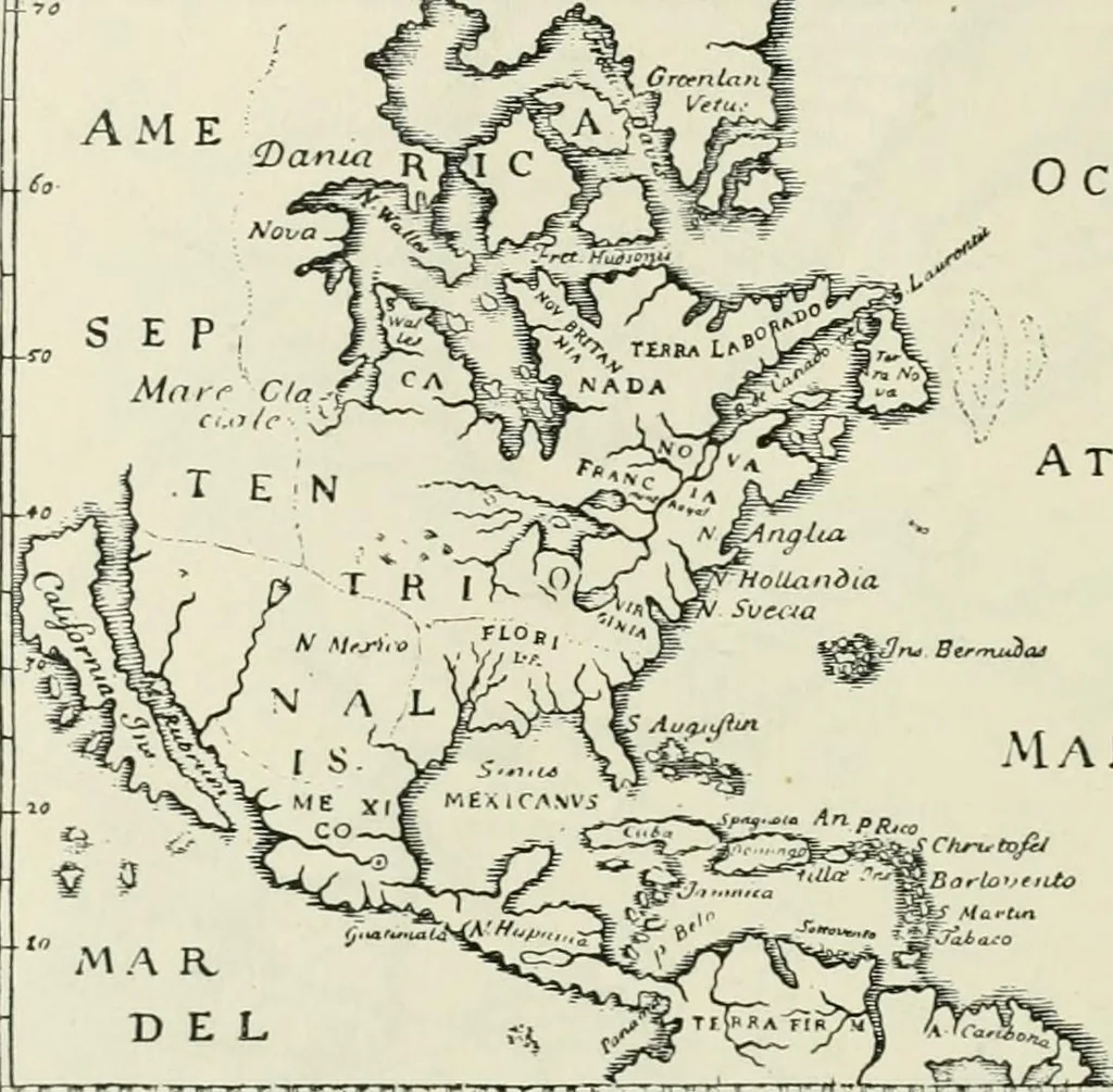 An illustration from Narrative and critical history of America, 1884, leaf 445