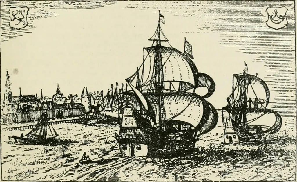 An illustration from Narrative and critical history of America, 1884, leaf 466