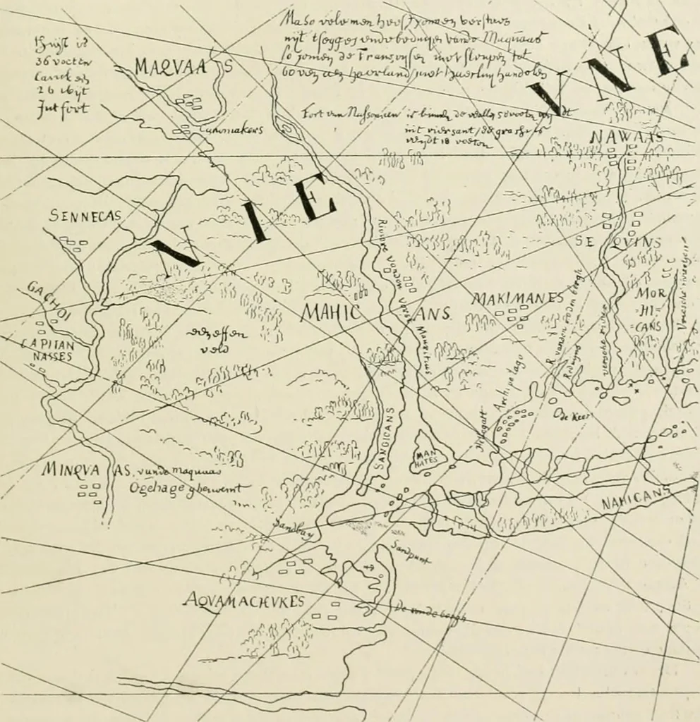 An illustration from Narrative and critical history of America, 1884, leaf 484