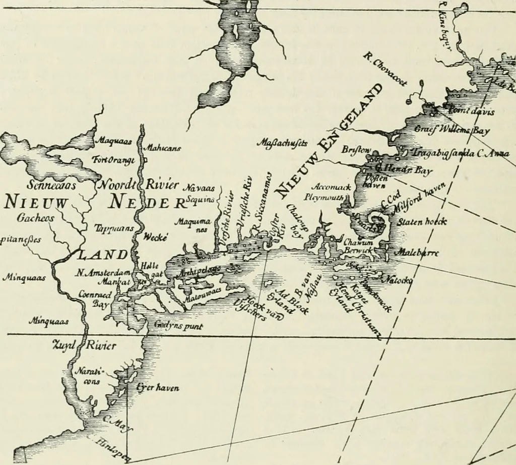 An illustration from Narrative and critical history of America, 1884, leaf 487