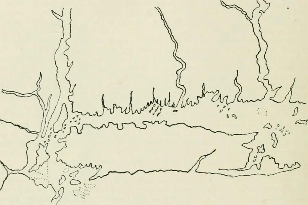 An illustration from Narrative and critical history of America, 1884, leaf 489