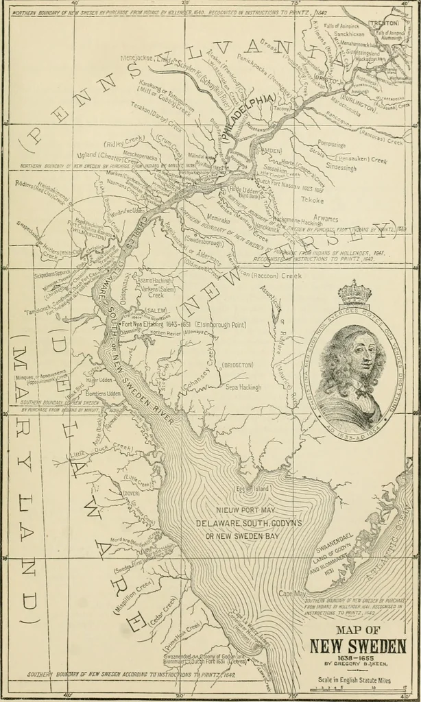 An illustration from Narrative and critical history of America, 1884, leaf 554