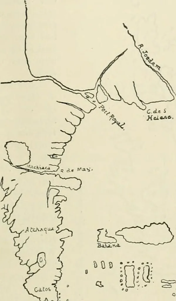 An illustration from Narrative and critical history of America, 1884, leaf 92