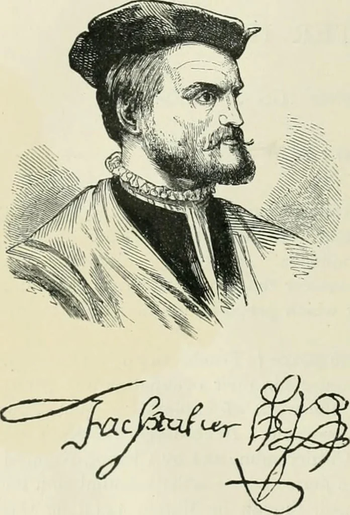 An illustration from Narrative and critical history of America, 1884, leaf 95