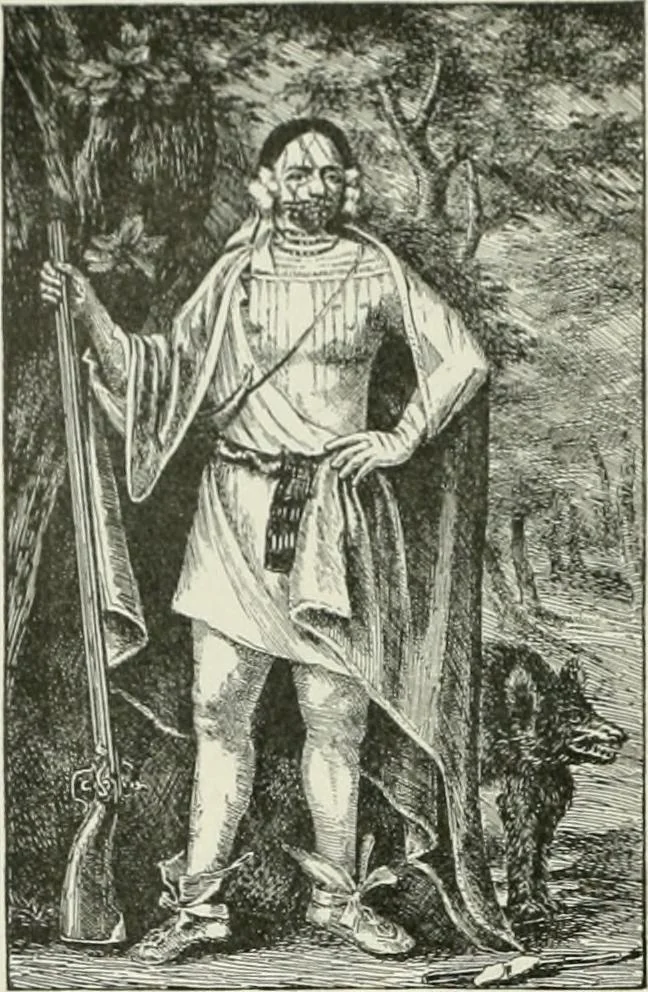An illustration from Narrative and critical history of America, 1884, leaf 123