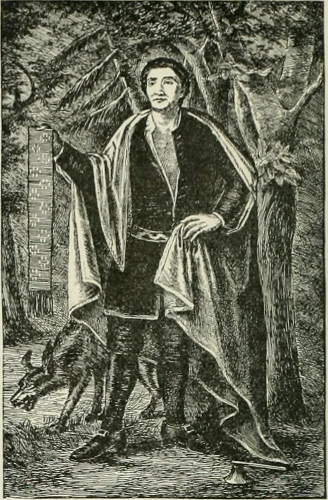 An illustration from Narrative and critical history of America, 1884, leaf 123