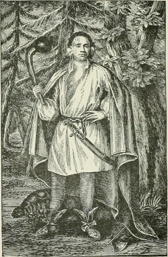 An illustration from Narrative and critical history of America, 1884, leaf 123