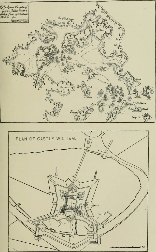 An illustration from Narrative and critical history of America, 1884, leaf 126