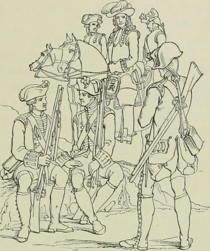 An illustration from Narrative and critical history of America, 1884, leaf 128