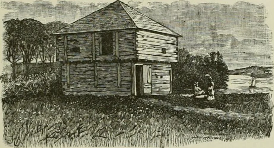 An illustration from Narrative and critical history of America, 1884, leaf 202