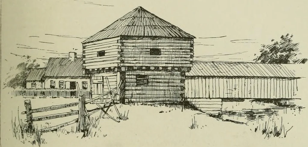 An illustration from Narrative and critical history of America, 1884, leaf 204