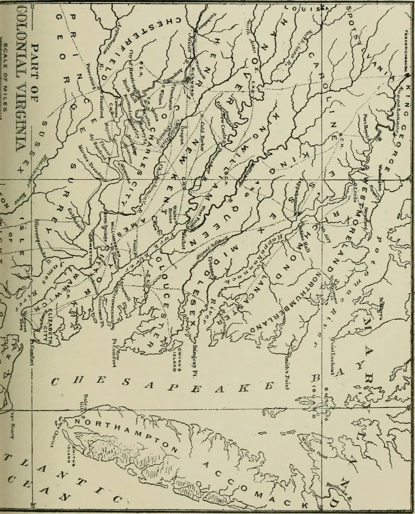An illustration from Narrative and critical history of America, 1884, leaf 302