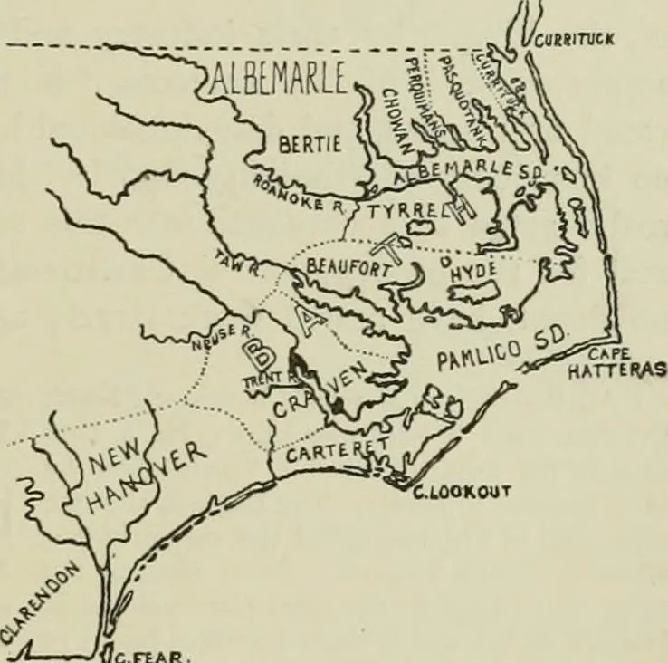 An illustration from Narrative and critical history of America, 1884, leaf 308