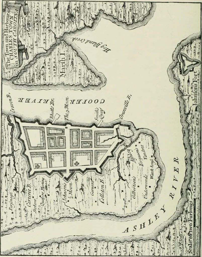 An illustration from Narrative and critical history of America, 1884, leaf 353