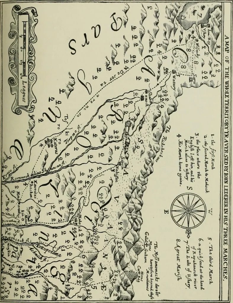 An illustration from Narrative and critical history of America, 1884, leaf 362