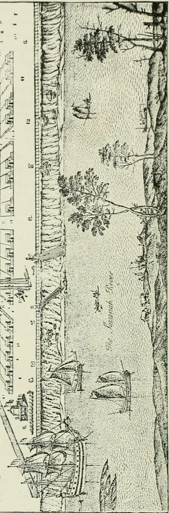 An illustration from Narrative and critical history of America, 1884, leaf 391