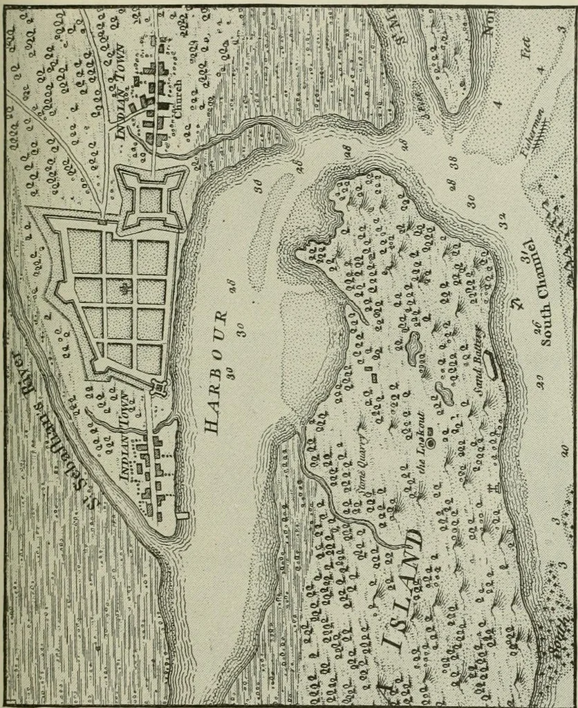 An illustration from Narrative and critical history of America, 1884, leaf 404