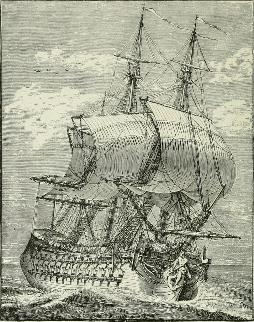 An illustration from Narrative and critical history of America, 1884, leaf 435