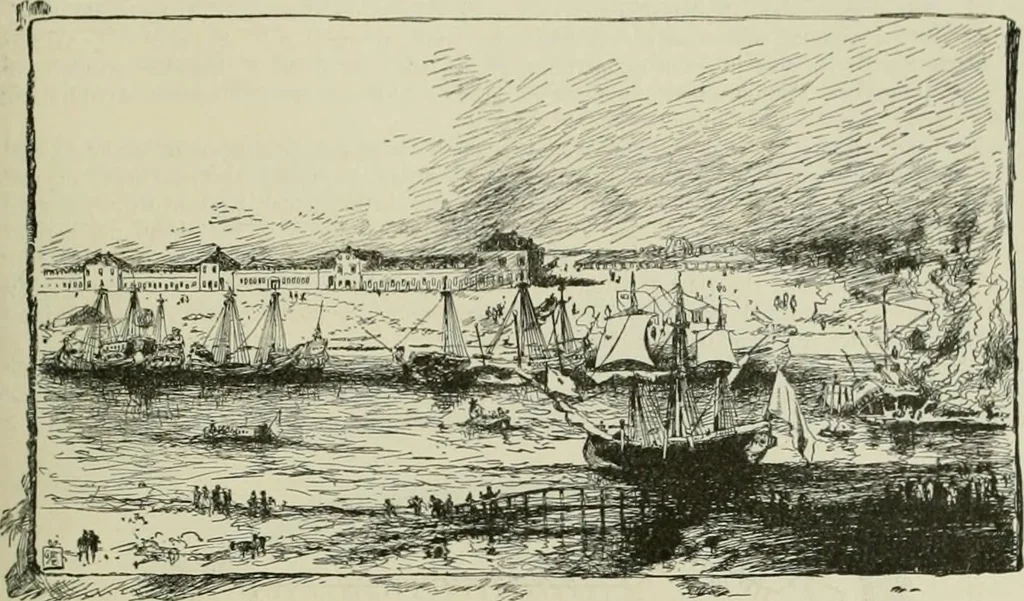 An illustration from Narrative and critical history of America, 1884, leaf 470