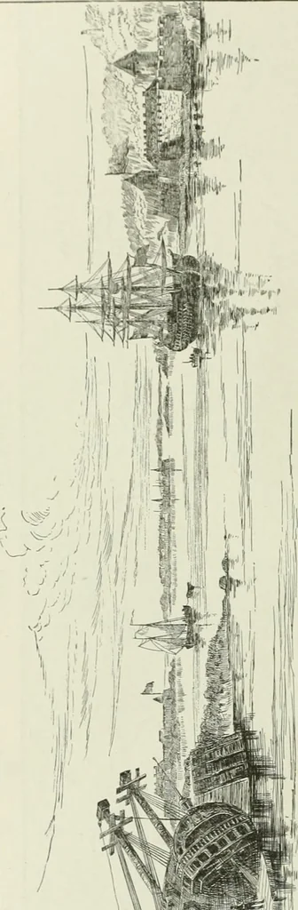 An illustration from Narrative and critical history of America, 1884, leaf 489