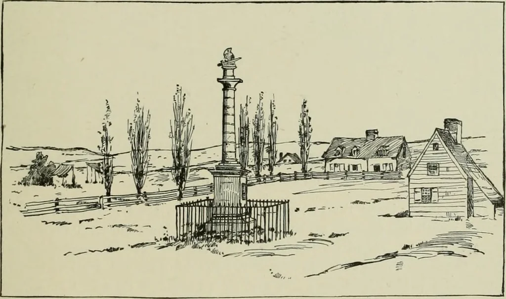 An illustration from Narrative and critical history of America, 1884, leaf 574
