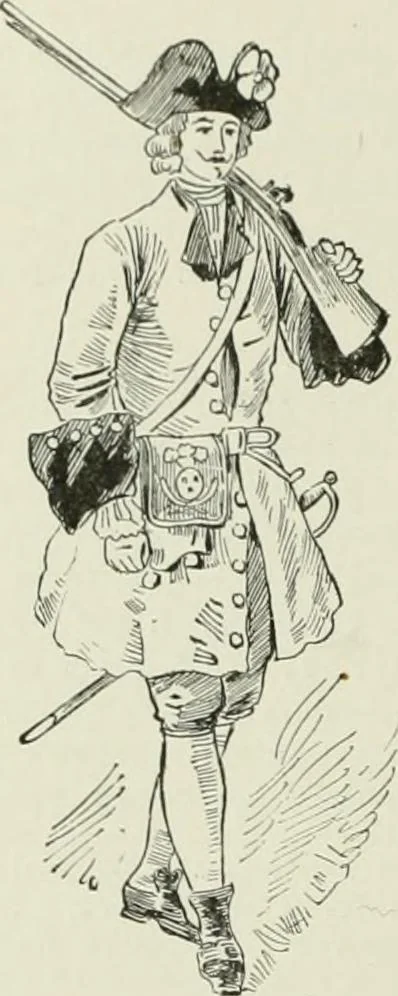 An illustration from Narrative and critical history of America, 1884, leaf 585