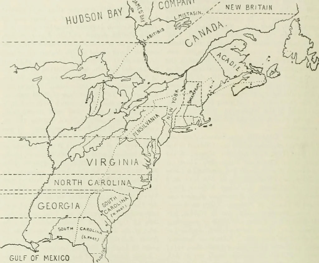 An illustration from Narrative and critical history of America, 1884, leaf 99