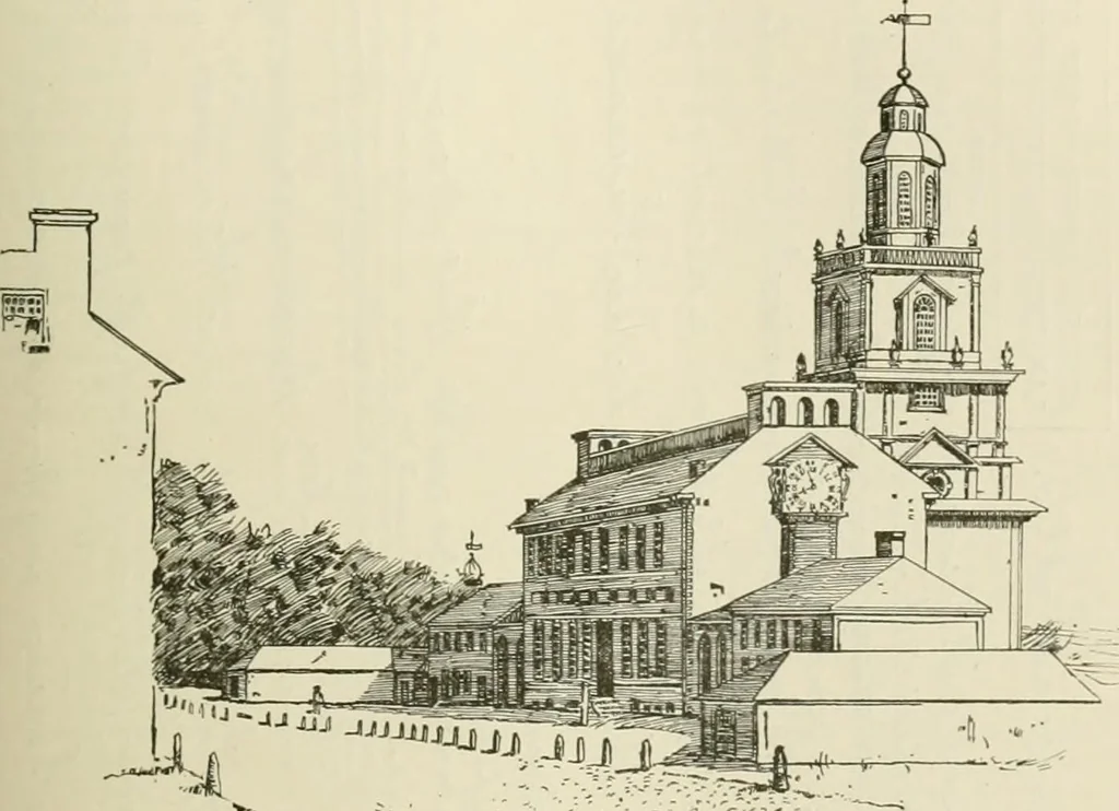 An illustration from Narrative and critical history of America, 1884, leaf 276
