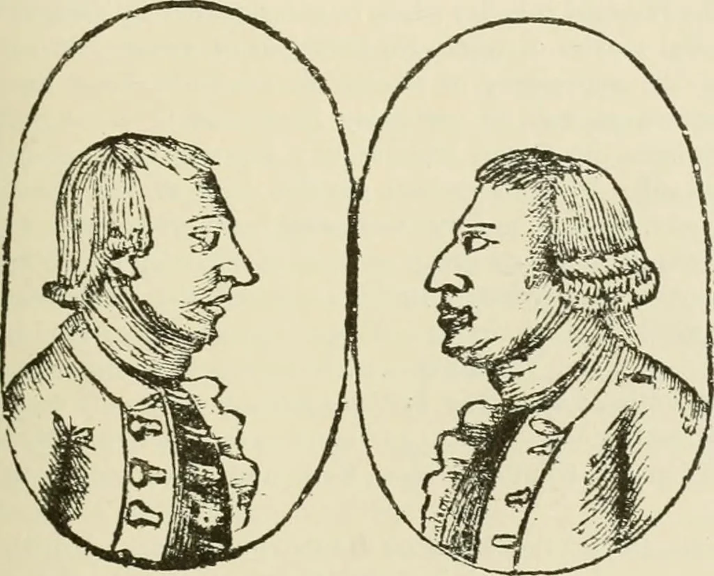 An illustration from Narrative and critical history of America, 1884, leaf 328