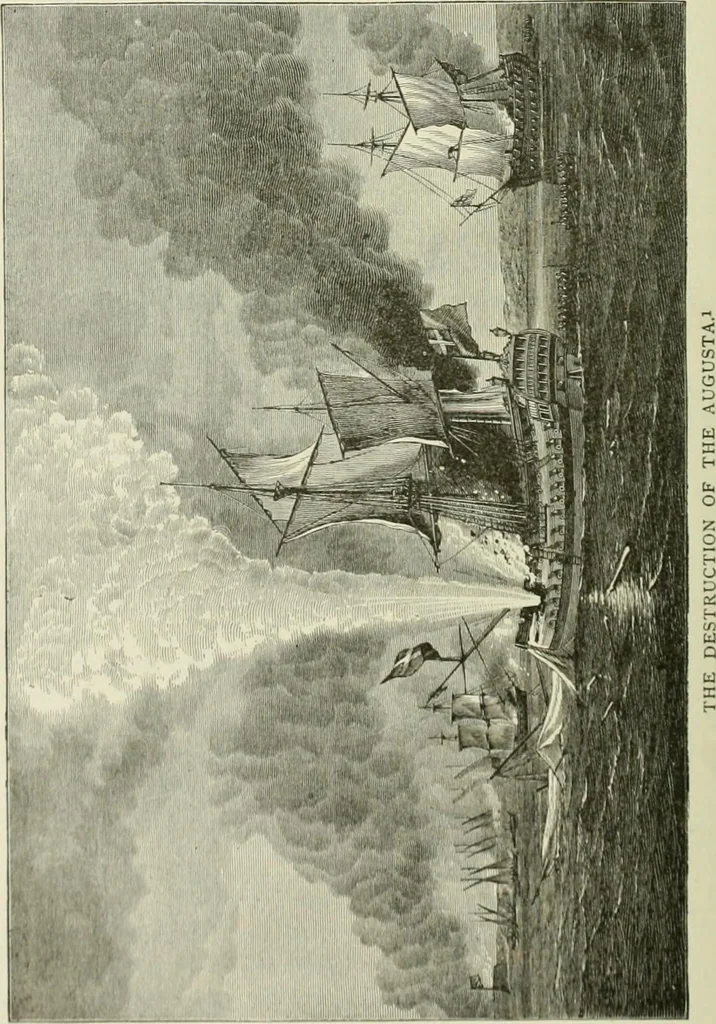 An illustration from Narrative and critical history of America, 1884, leaf 405