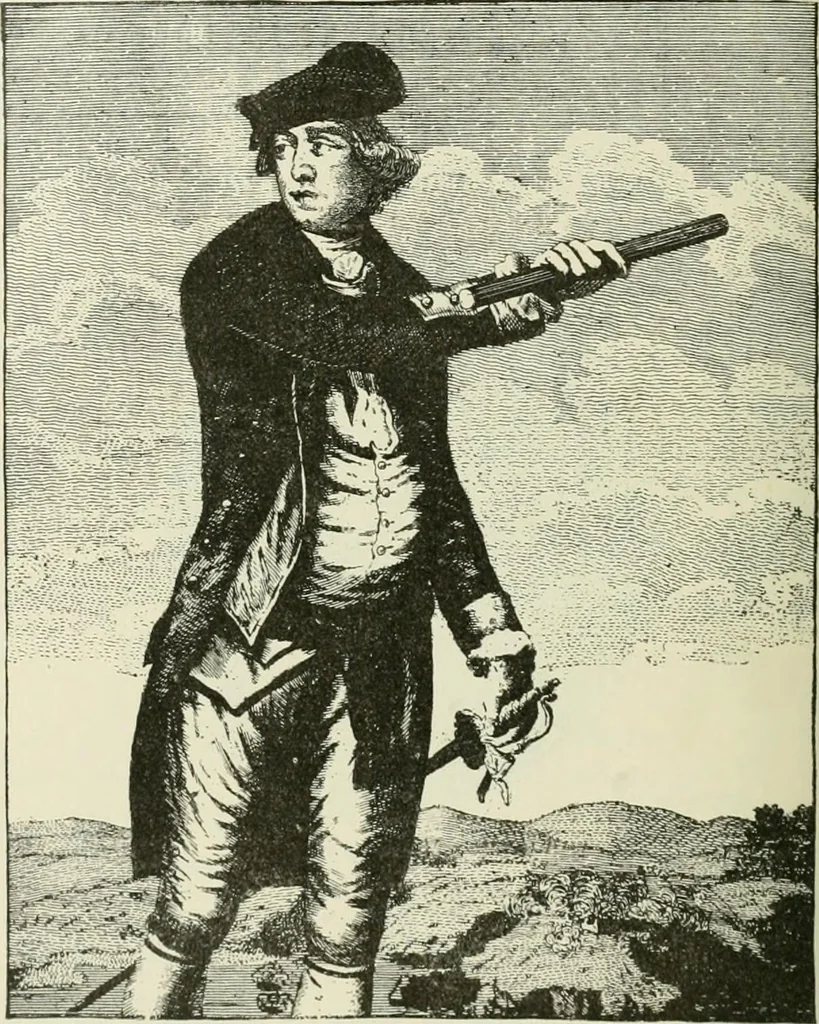 An illustration from Narrative and critical history of America, 1884, leaf 423