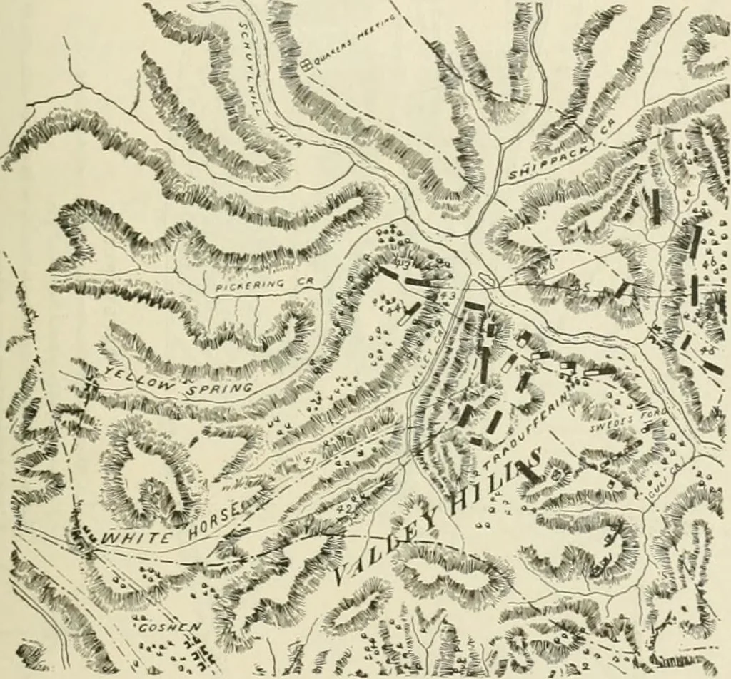 An illustration from Narrative and critical history of America, 1884, leaf 440