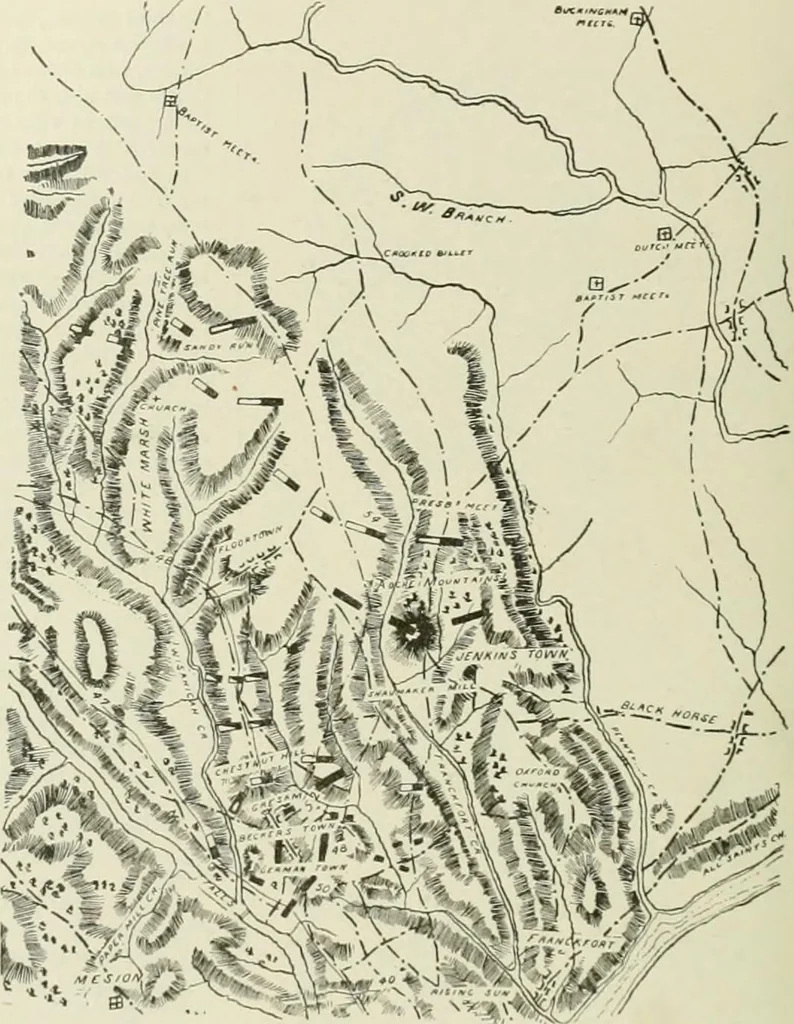 An illustration from Narrative and critical history of America, 1884, leaf 445