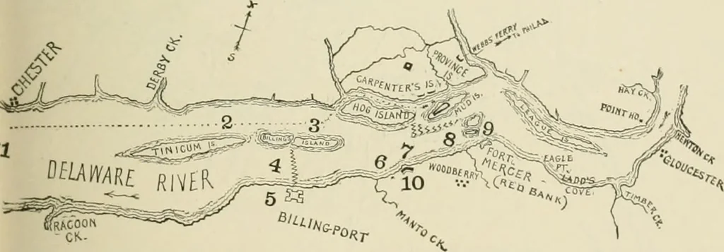An illustration from Narrative and critical history of America, 1884, leaf 446