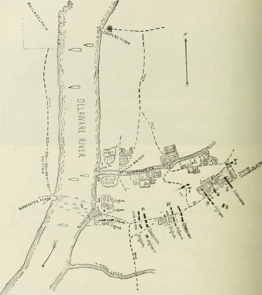 An illustration from Narrative and critical history of America, 1884, leaf 447