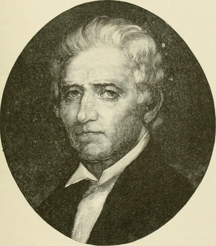 An illustration from Narrative and critical history of America, 1884, leaf 724