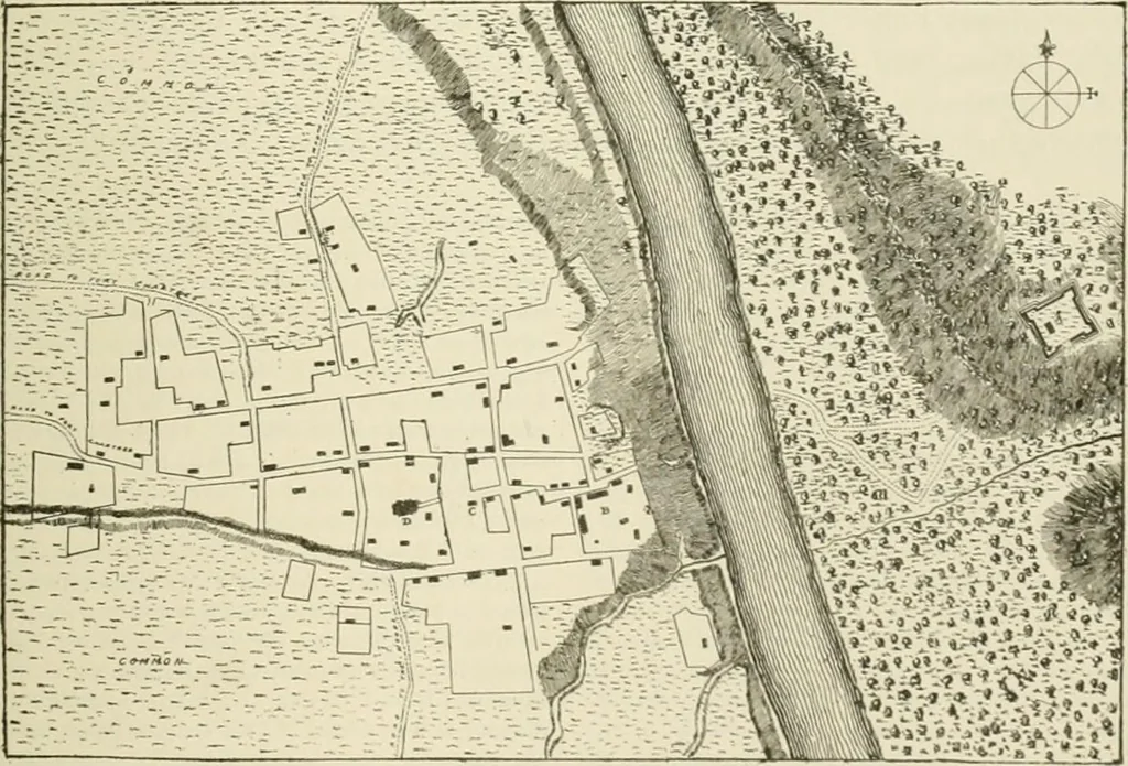 An illustration from Narrative and critical history of America, 1884, leaf 734