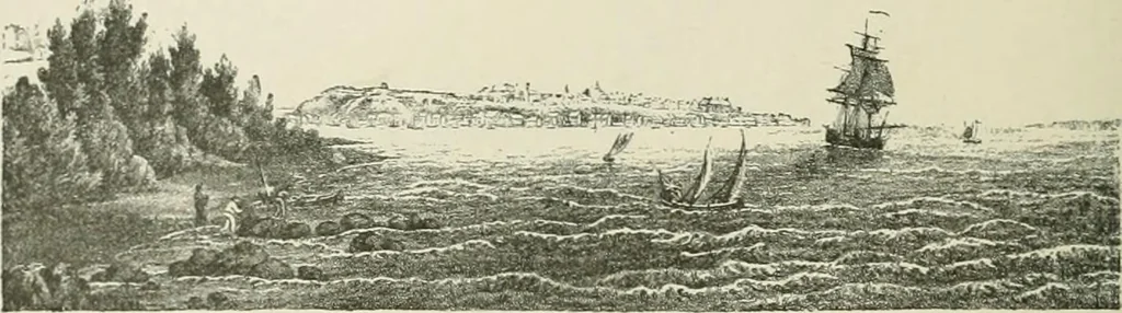 An illustration from Narrative and critical history of America, 1884, leaf 199