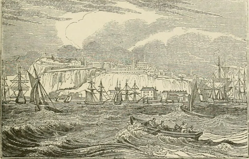 An illustration from Narrative and critical history of America, 1884, leaf 200