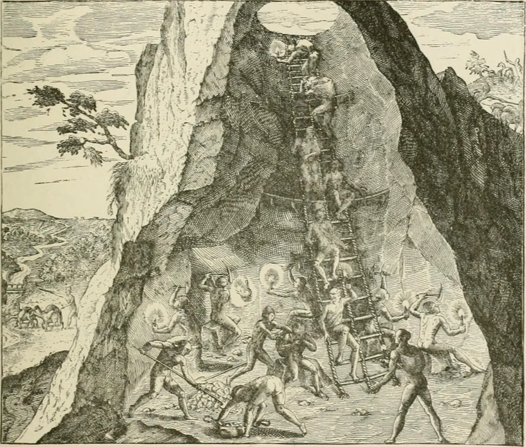 An illustration from Narrative and critical history of America, 1884, leaf 208