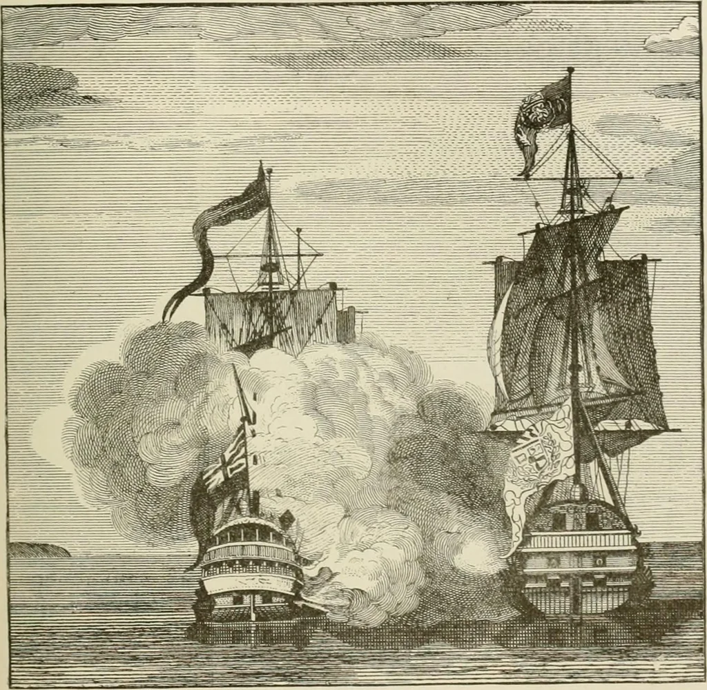 An illustration from Narrative and critical history of America, 1884, leaf 226