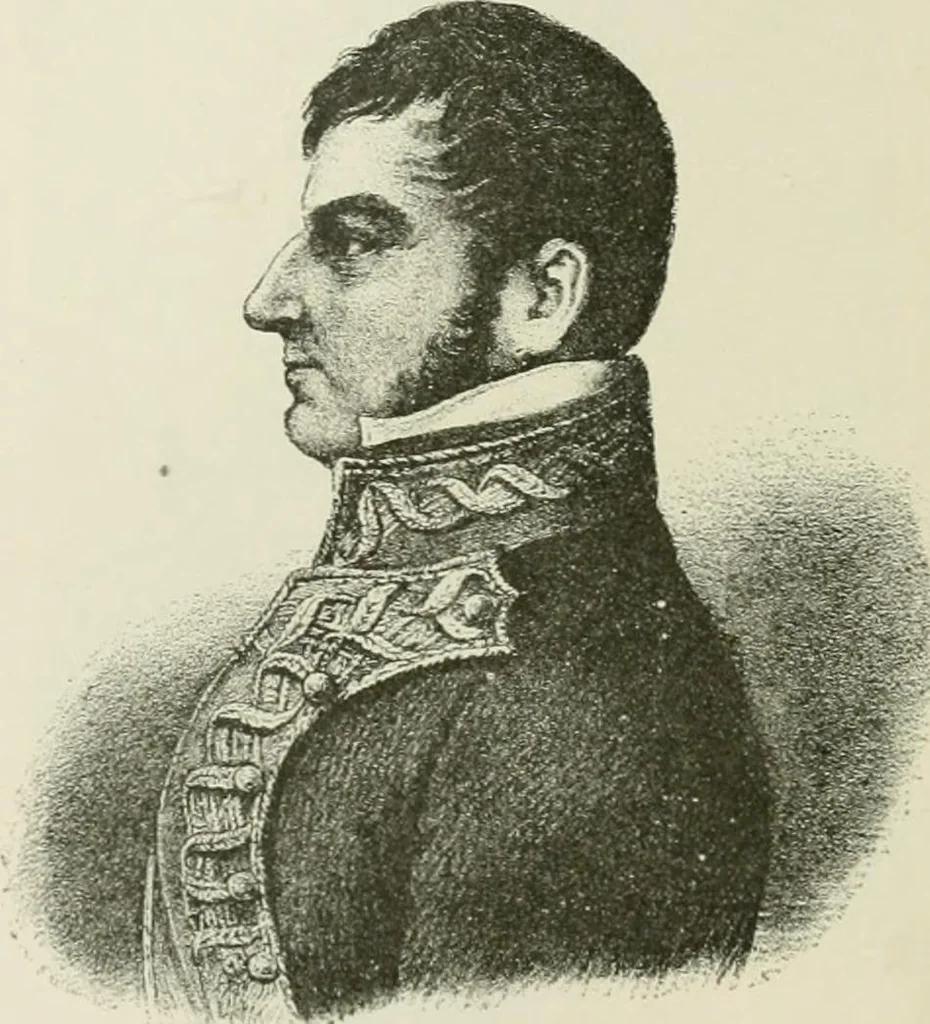 An illustration from Narrative and critical history of America, 1884, leaf 241