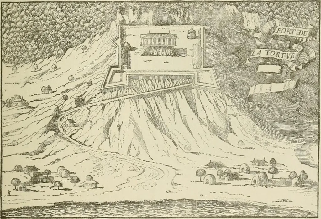 An illustration from Narrative and critical history of America, 1884, leaf 296