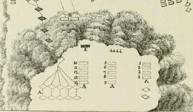 An illustration from Narrative and critical history of America, 1884, leaf 353